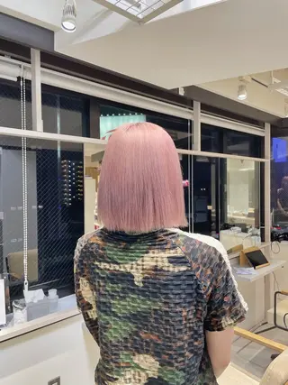 ショート カラー fuka/梅田/ ミルクティーベージュのヘアスタイル