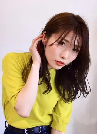 ミディアム カラー アメリラブヘアー 土屋 洋平のヘアスタイル