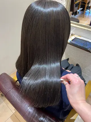 セミロング カラー 🥀韓国ヘア🥀 宮津真菜のヘアスタイル