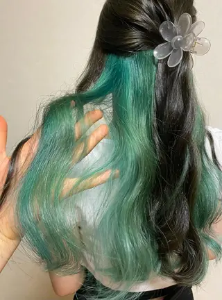 ロング カラー ヘアアレンジ アンククロス渋谷【ANKH CROSS】所属・韓国ヘア┊︎レイヤー ┊︎haruka🌙のヘアスタイル