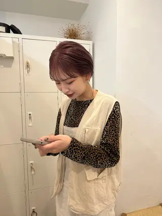 ショート カラー 梅田/柔らかカラー/ オオハシ リナコのヘアスタイル
