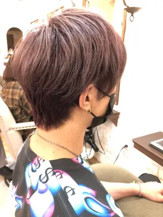 ショート カラー メンズ Carina所属・セン北徒歩５分 キシタクのヘアスタイル