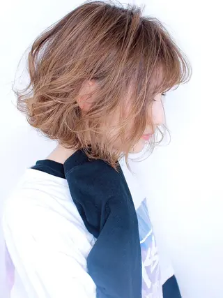 ミディアム カラー ブリーチ/髪質改善 NYNY大久保のヘアスタイル