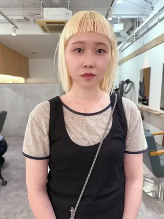 ショート カラー ヘアアレンジ 丸山渉/パーマ エフェクトブリーチのヘアスタイル