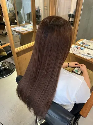 ロング カラー FERIA池田 神原萌花のヘアスタイル