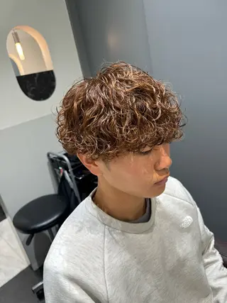 ショート カラー パーマ メンズ 【新宿メンズパーマ】 スペシャリスト勝山勇のヘアスタイル