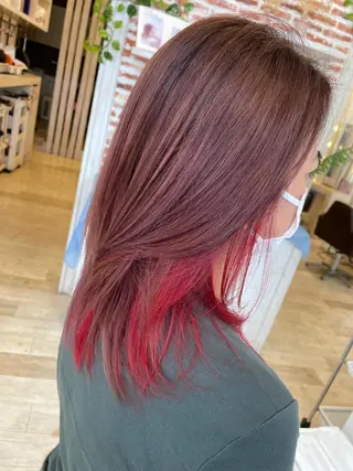 ロング カラー Crén by marie 真嘉比店所属・東恩納 誠のヘアスタイル