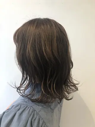 ミディアム カラー dogstar小林諒 レイヤー/パーマのヘアスタイル