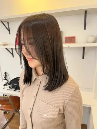 セミロング 無料カットモデル‪✨ ✂️Nanami🌷のヘアスタイル