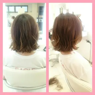 ミディアム キンジョウ エナミのヘアスタイル