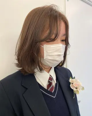 ミディアム ୨୧柔らかいカラー nozomi ୨୧のヘアスタイル