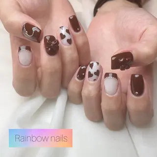 ネイル Rainbow nailsくろちゃんのネイルデザイン