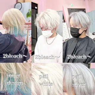 ショート カラー ❄️💛エクステ ブリーチ❄️yukiのヘアスタイル