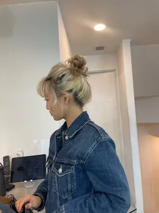 ミディアム カラー パーマ ヘアアレンジ 🦠カラーリスト/ 魚瀬あおい🦠のヘアスタイル