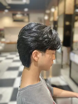 ショート パーマ メンズ 毛流れパーマ/ フェード/怜哉のヘアスタイル
