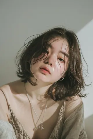 カラー セミロング パーマ 🌜 Lulu 🌛 公式/大通のヘアスタイル