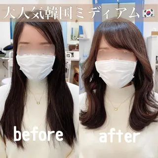 ミディアム 艶髪とアイラッシュ ❤️関根悠のヘアスタイル
