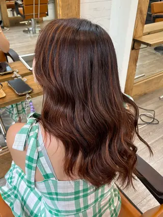 セミロング カラー ヘアアレンジ 🦋レイヤー職人 猪瀬玲奈🦋のヘアスタイル