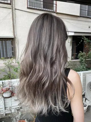 セミロング カラー パーマ ナガミネアリサ/ 学芸大学/海外ヘアのヘアスタイル