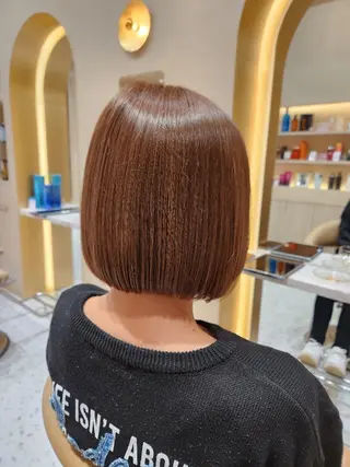 ショート カラー あかね☆ヘアアレンジ /ボブ/縮毛矯正のヘアスタイル