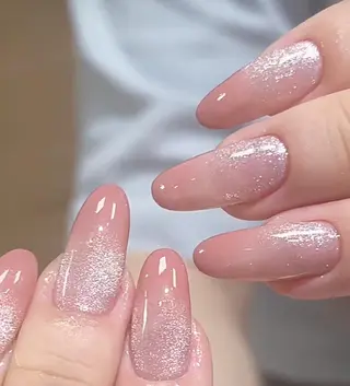 ネイル RAFFINE 月🦋🩵のネイルデザイン