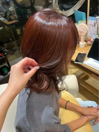 ミディアム カラー ヘアアレンジ Luce大宮所属・艶/暖色カラー Ayaka🫧🎀のヘアスタイル