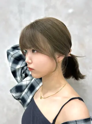 ミディアム 韓国顔まわり/前髪 /レイヤー/いつきのヘアスタイル