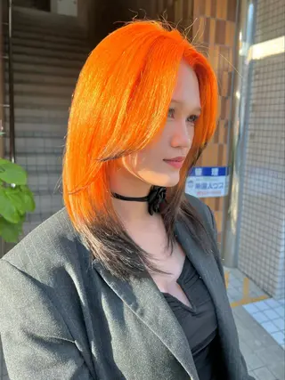 ミディアム カラー MONIQA原宿所属・24時間受付🌈ブリ ーチ特化RYUTOのヘアスタイル