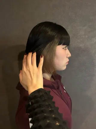 ショート カラー ヘアアレンジ ☕️結【suii.】 ボブ/ヘアセット☕️のヘアスタイル