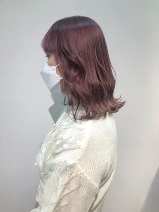 セミロング カラー レイヤー/お顔まわり 暖色カラー🍑Amiのその他イメージ