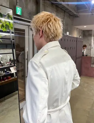 ショート カラー メンズ ナガノリノ /ボブ/ ベージュ/暖色のヘアスタイル