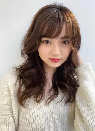 セミロング カラー パーマ シェアサロン salowin所属・✨ブリーチなし透明感 カラー🥇ユースケのヘアスタイル