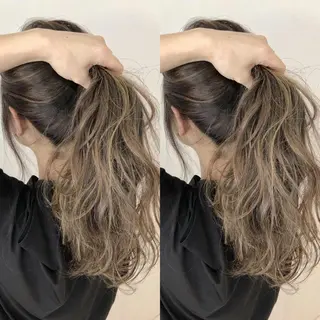 ロング カラー 服部 樹季のヘアスタイル