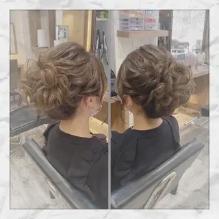 セミロング ヘアアレンジ ヘアセット/着付け 𓇼 松本 夏美𓇼のヘアスタイル