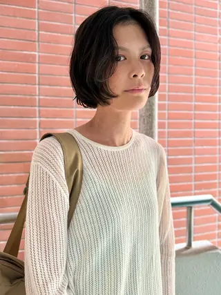 ショート カラー パーマ 千堂 真由のヘアスタイル