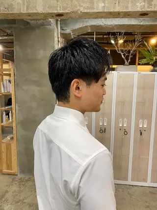 ショート パーマ メンズ シミズ アスカのヘアスタイル