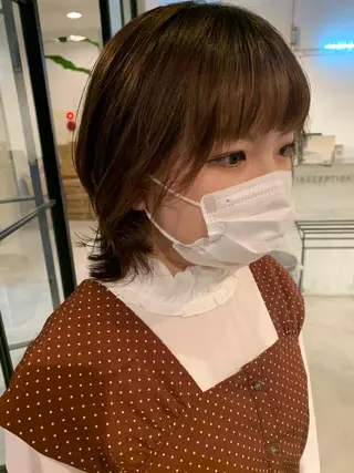 ミディアム ピンクベージュ/新潟 万代/高橋桃葉🍑のヘアスタイル