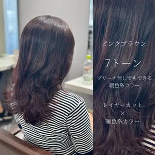 セミロング 韓国風cut/ 縮毛矯正/正岡幹康のヘアスタイル