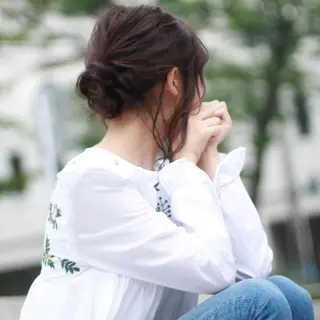 セミロング ヘアアレンジ 上川 美幸のヘアスタイル