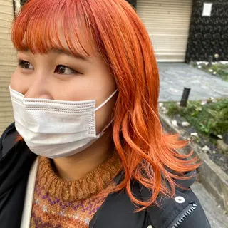 ミディアム カラー 韓国風デザイン 💐MIZUKI💐のヘアスタイル