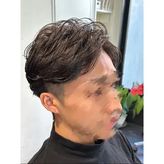ショート パーマ メンズ Mplus  二子玉川所属・◎鹿嶋◎暖色ｶﾗｰ /ﾒﾝｽﾞﾊﾟｰﾏのヘアスタイル