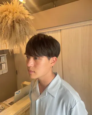 ミディアム メンズ 荒牧 絵美のヘアスタイル