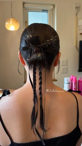 ロング ヘアアレンジ ニコ流所属・深愛 /miaのマツエク・マツパデザイン