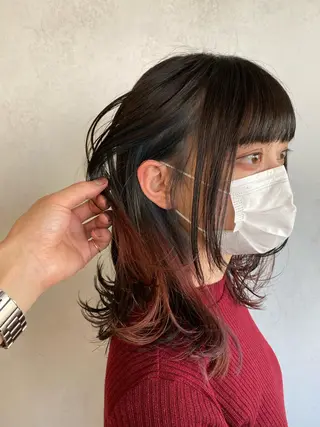 セミロング CHIBA/マンツー マン/艶髪と透け感のヘアスタイル