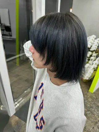 ミディアム カラー メンズ ブリーチなし透明感 カラー✨横山 佳希のヘアスタイル