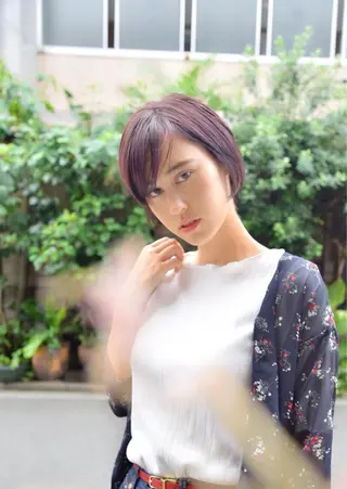 ショート カラー 🍑艶髪✖️暖色系 ✨momoka🍑のヘアスタイル