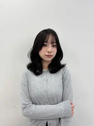 ミディアム 表参道ハッシュカット レイヤー/リノンのヘアスタイル