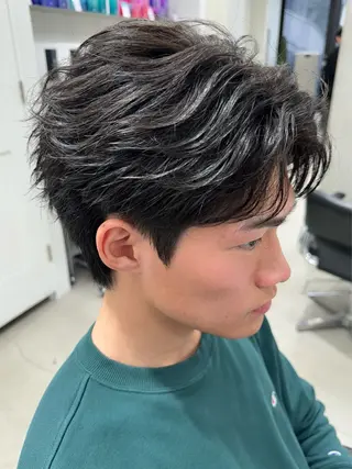 ショート パーマ メンズ 松井 生のヘアスタイル