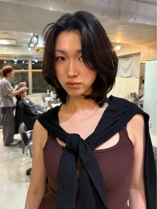 ショート レイヤーカット/ウル フ　chinatsuのヘアスタイル