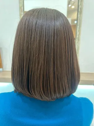 ショート カラー 艶質改善/縮毛矯正 ササキナツミのヘアスタイル